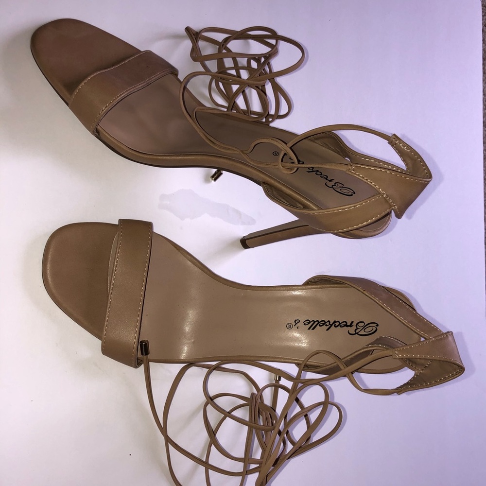 tan high heels